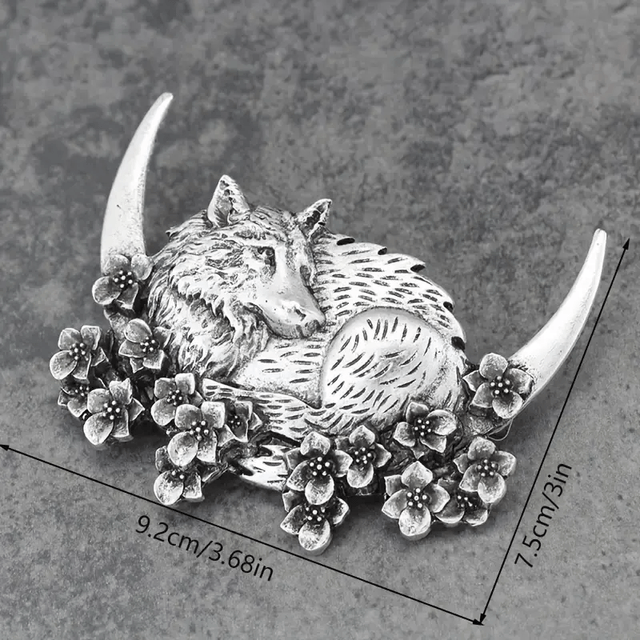 Moon Wolf Hair Clip