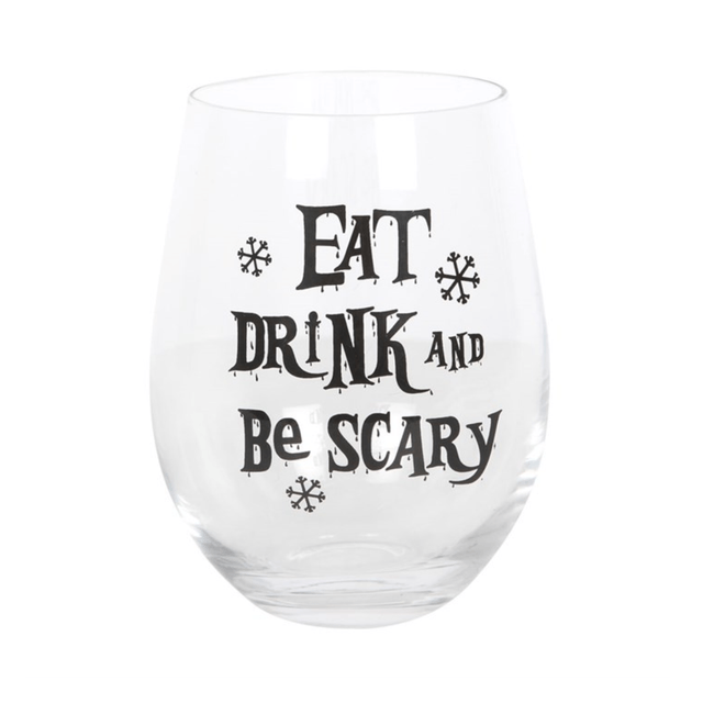 Eat, Drink & Be Scary Stemless Glass