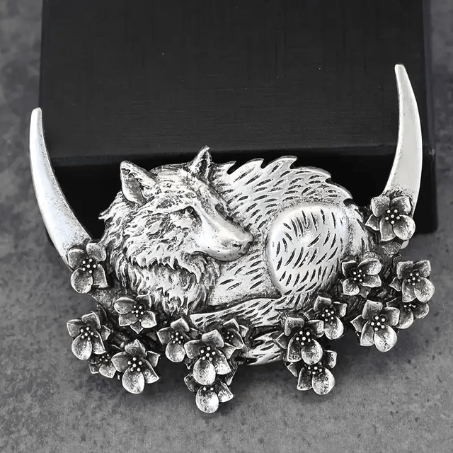 Moon Wolf Hair Clip