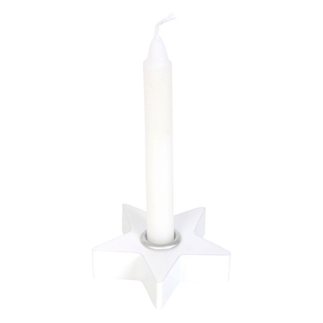 White Star Spell Candle Holder