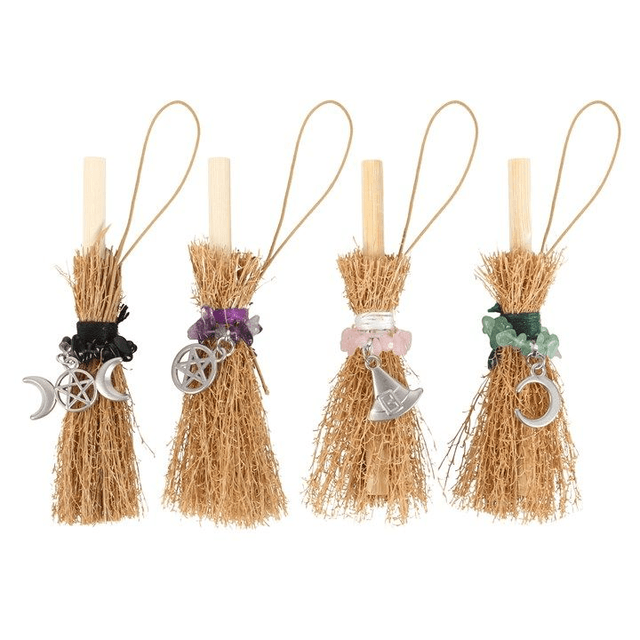 Crystal Broomstick Car Charms