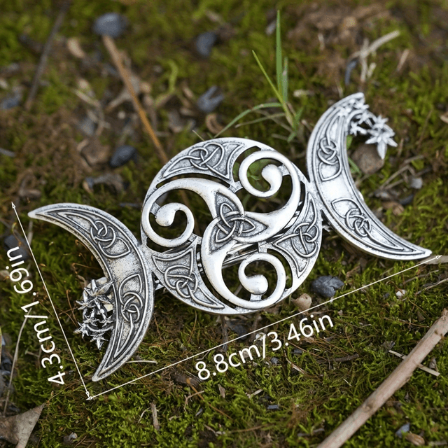 Celtic Triple Moon Hair Clip
