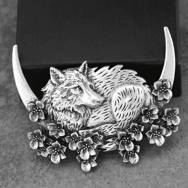 Moon Wolf Hair Clip