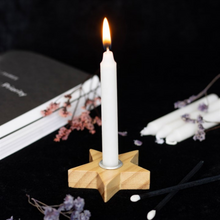 Load image into Gallery viewer, Radiant Star Spell Wooden Candle Holder
