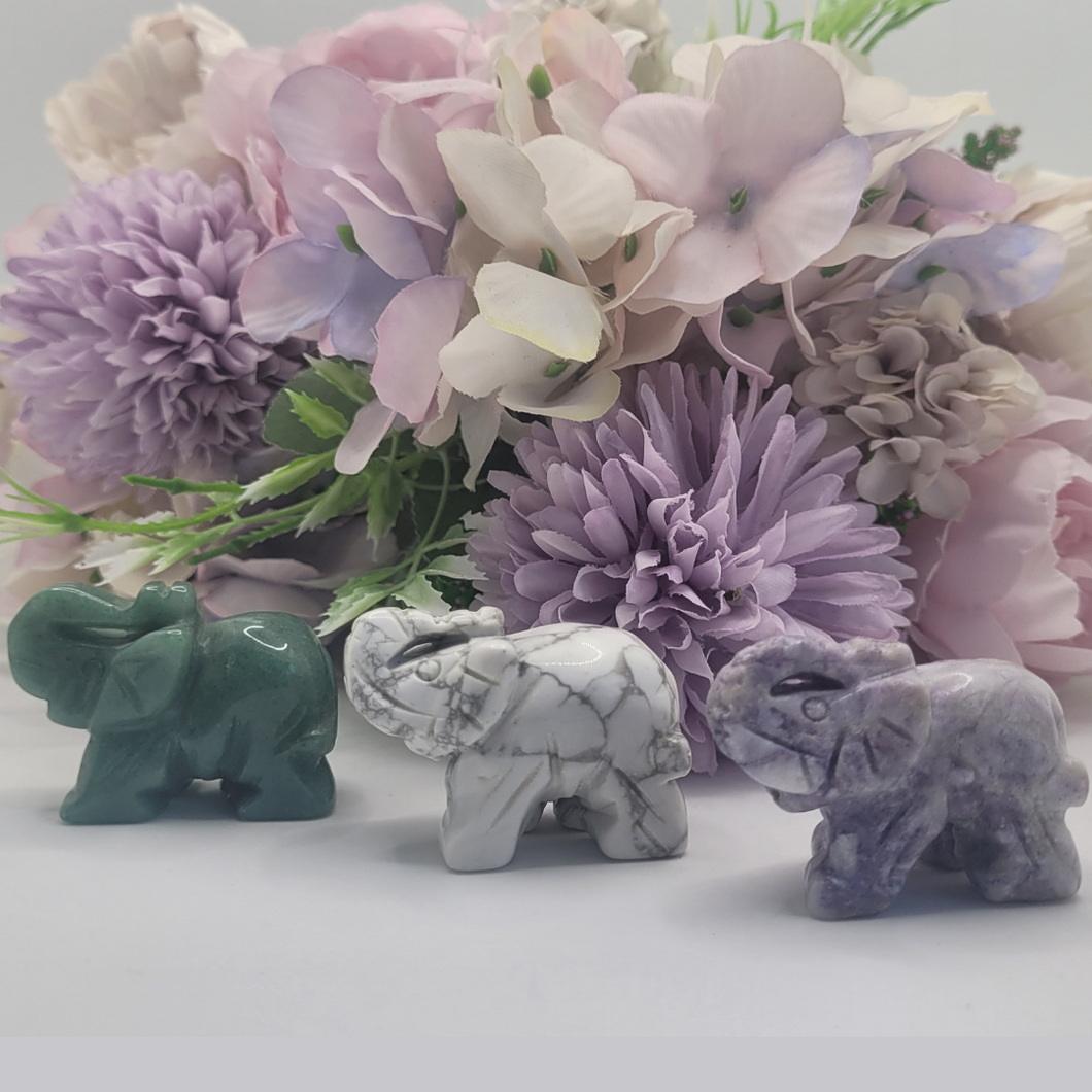 Crystal Guardians: Elephant Figurines