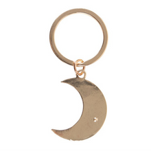 Load image into Gallery viewer, Celestial Serenity: Moon Phase Crescent Enamel Keyring
