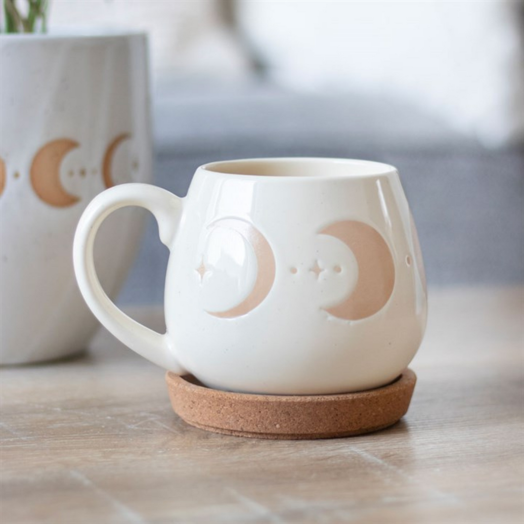 Moon Phase Rounded Mug - Embrace Magic with Every Sip