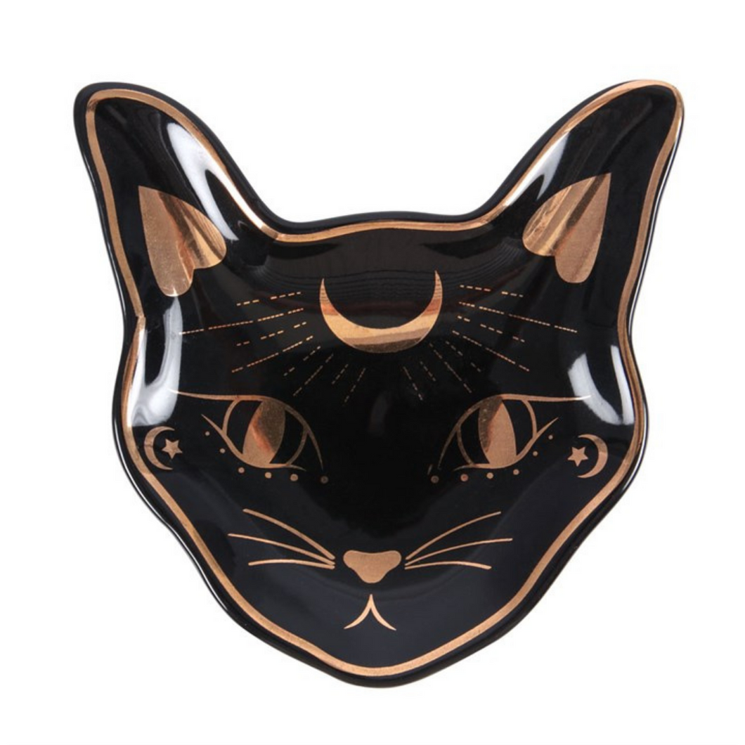 Mystic Mog Cat Face Trinket Dish - Enchanting Home Decor