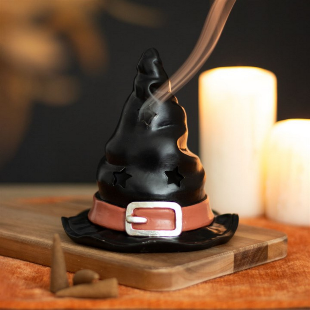 Enchanting Witch Hat Incense Cone Burner for Mystical Atmosphere