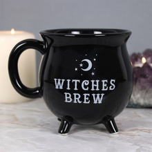 Load image into Gallery viewer, Witches Brew Cauldron Mug - Magical Black Ceramic
