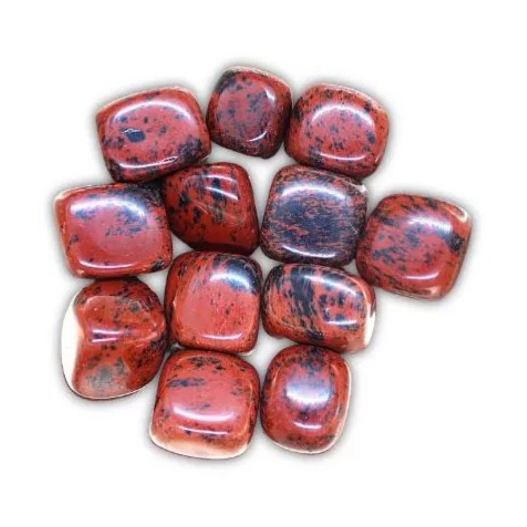 Red Obsidian Tumbled Stones