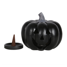 Cargar imagen en el visor de la galería, Enchanting Gothic Pumpkin Incense Holder
