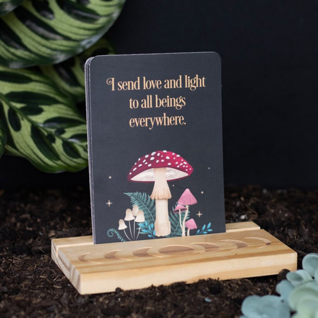 Enchanting Affirmation Cards with Moon Stand