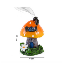 Cargar imagen en el visor de la galería, Enchanting Orange Toadstool Incense Cone Holder
