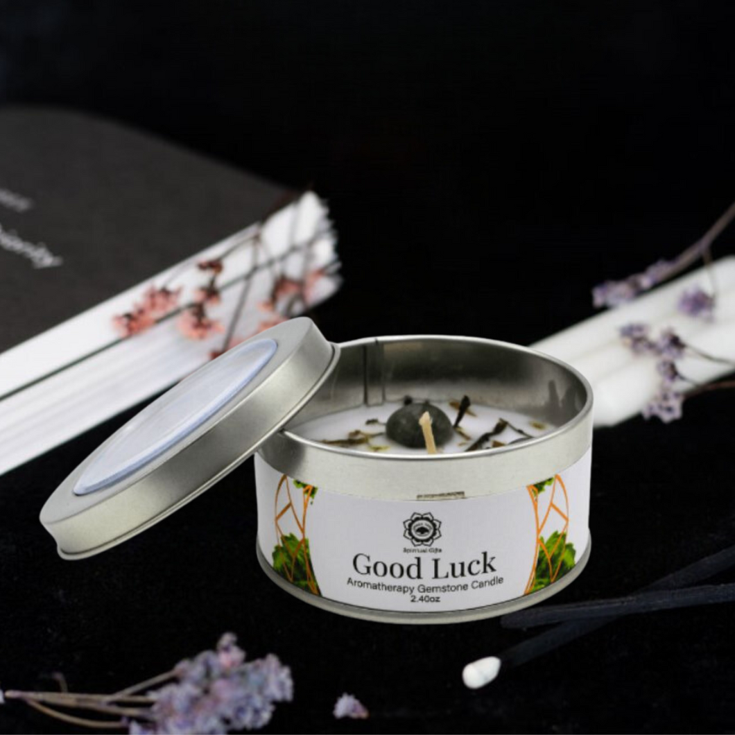 Patchouli & Green Aventurine Good Luck Candle