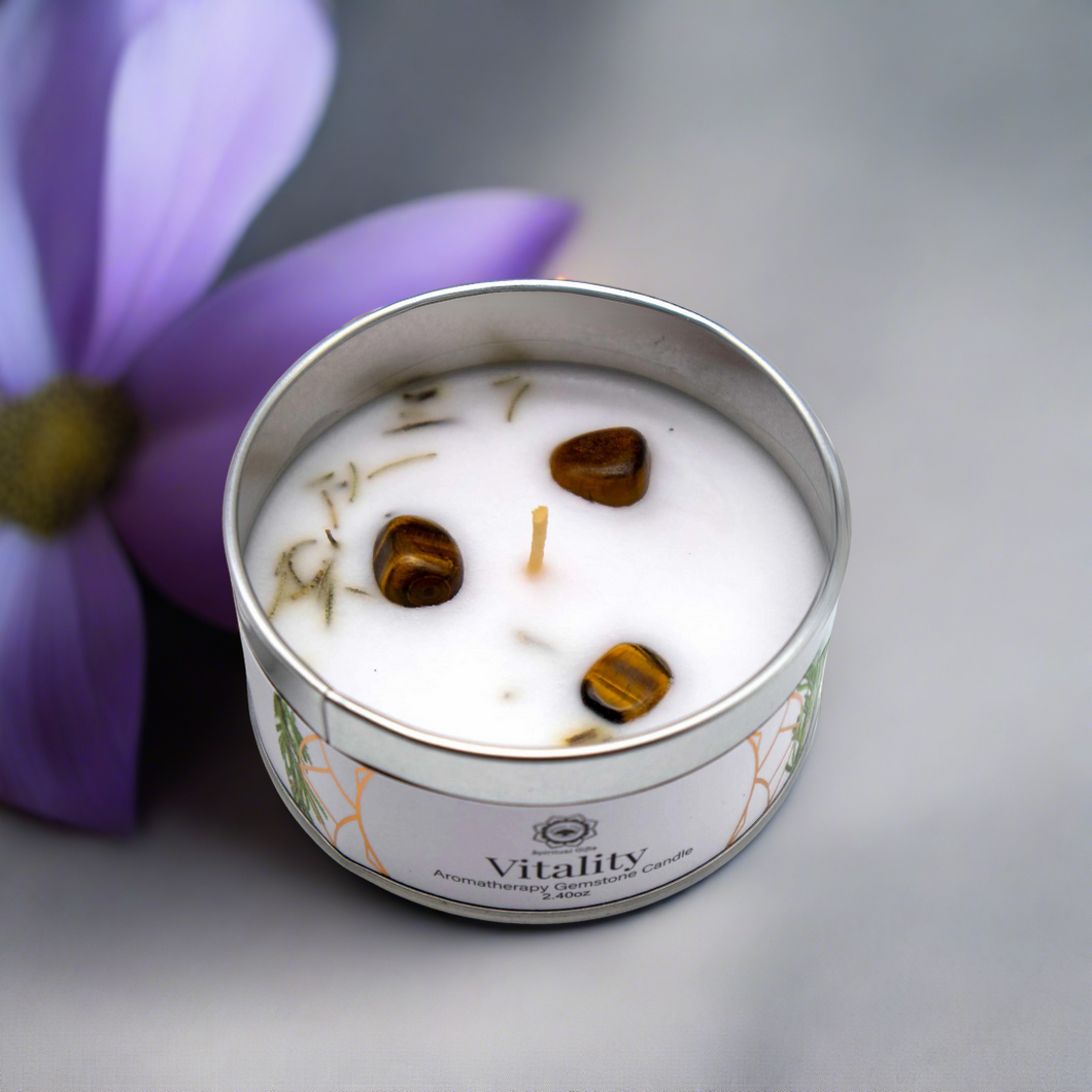 Vitality Gemstone Candle with with Sweet Ginger