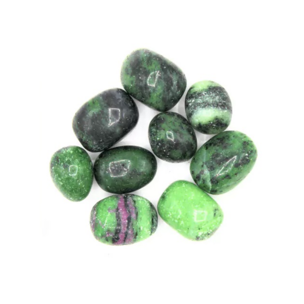 Ruby in Zoisite (Anyolite) Tumbled Stones