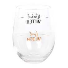 Cargar imagen en el visor de la galería, &quot;Wicked Witch &amp; Good Witch&quot; Stemless Wine Glass
