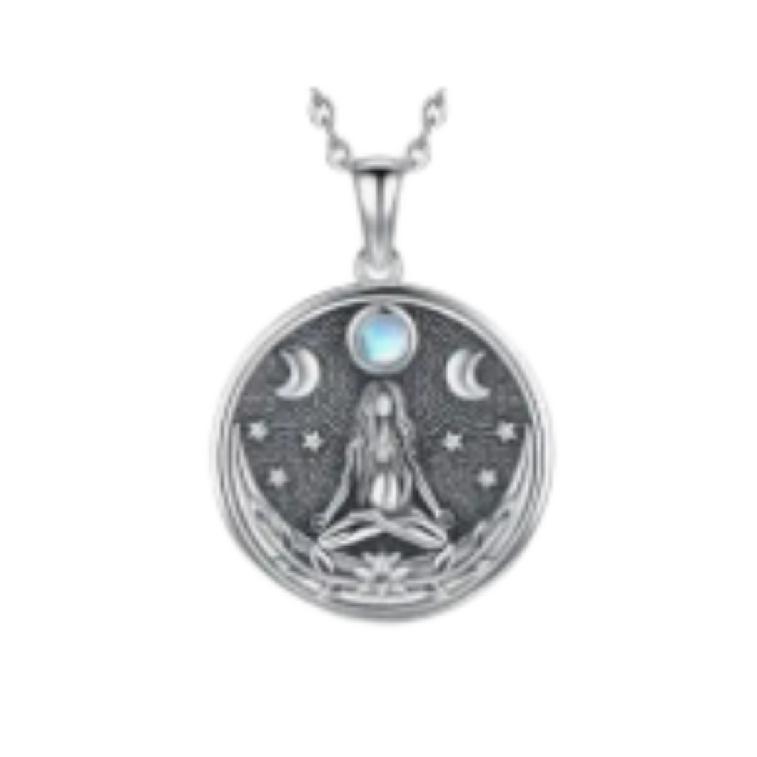 Triple Moon Goddess Necklace