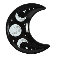 Load image into Gallery viewer, Contemporary Triple Moon Black Crescent Moon Trinket Dish
