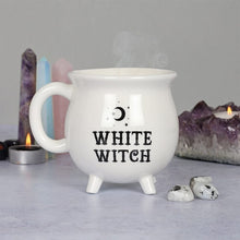 Load image into Gallery viewer, Enchanting White Witch Cauldron Mug - Embrace Your Inner Magic
