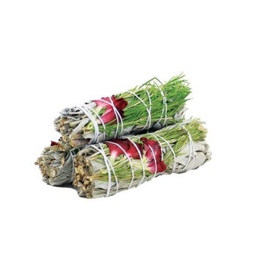Red Carnation, Rosemary & White Sage Bundle