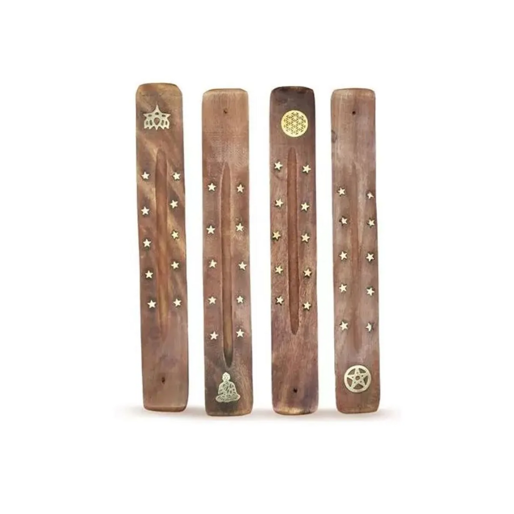 Enchanting Wooden Ash Catcher with Brass Inlay - Embrace the Magic!
